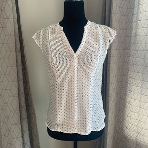 H&M Polka Dot Pleated Blouse